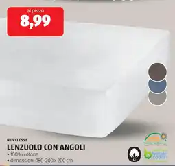 ALDI Novitesse lenzuolo con angoli offerta
