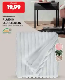 ALDI Home creation plaid in ecopelliccia offerta