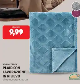 ALDI Home creation plaid con lavorazione in rilievo offerta