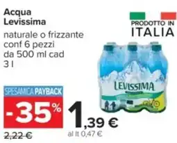Carrefour Acqua Levissima offerta