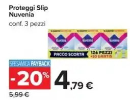Carrefour Proteggi Slip NUVENIA conf. 3 pezzi offerta