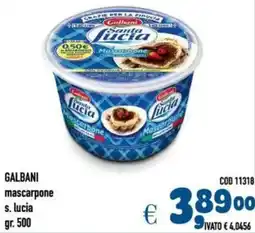 Del Prete Distribuzioni GALBANI mascarpone s. lucia offerta