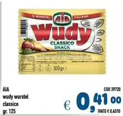 Del Prete Distribuzioni AIA wudy wurstel classico offerta