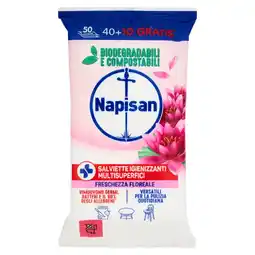 Spazio Conad • SALVIETTE BIODEGRADABILI DISINFETTANTI NAPISAN• IGIENIZZANTI MULTISUPERFICI offerta