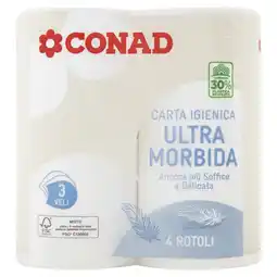 Spazio Conad CARTA IGIENICA ULTRA MORBIDA CONAD offerta