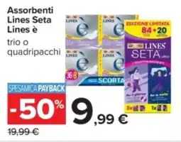 Carrefour Assorbenti Lines Seta Lines è offerta