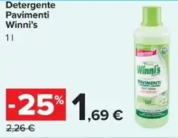Carrefour Detergente Pavimenti Winni's offerta