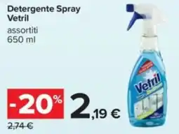 Carrefour Detergente Spray Vetril offerta