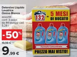 Carrefour Detersivo Liquido Lavatrice Omino Bianco offerta