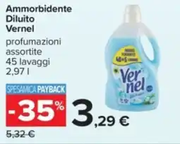 Carrefour Ammorbidente Diluito Vernel offerta