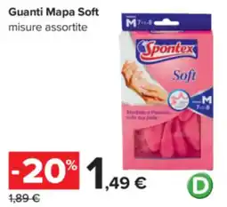 Carrefour Guanti Mapa Soft Spontex offerta
