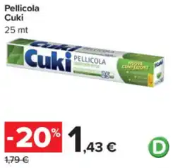 Carrefour Pellicola Cuki 25 mt offerta