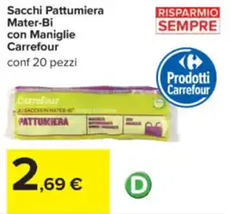 Carrefour Sacchi Pattumiera Mater-Bi con Maniglie Carrefour offerta