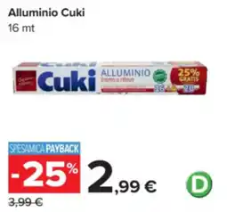 Carrefour Alluminio Cuki 16 mt offerta