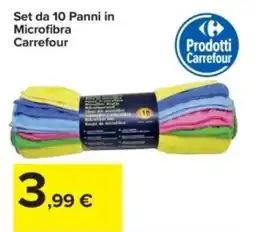 Carrefour Set da 10 Panni in Microfibra Carrefour offerta