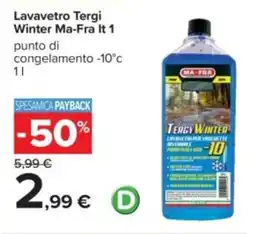 Carrefour Lavavetro Tergi Winter Ma-Fra l offerta