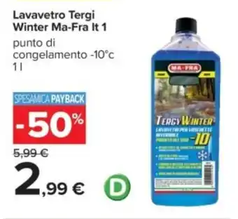 Carrefour Lavavetro Tergi Winter Ma-Fra l offerta