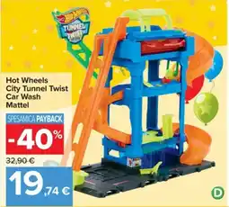 Carrefour Hot Wheels City Tunnel Twist Car Wash Mattel offerta