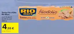 Carrefour Tonno Filo d'Olio Rio Mare offerta