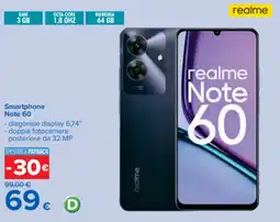 Carrefour Smartphone Note 60 realme offerta