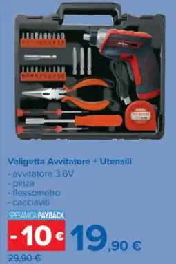 Carrefour Valigetta Avvitatore + Utensili offerta
