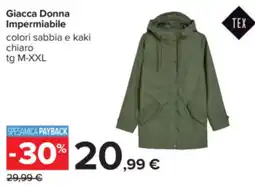 Carrefour Giacca Donna Impermiabile offerta
