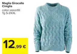 Carrefour Maglia Girocollo Ciniglia offerta