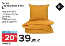 Carrefour Parure Copripiumino Sofia Tex offerta
