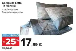 Carrefour Completo Letto in Flanella offerta