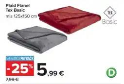 Carrefour Plaid Flanel Tex Basic offerta