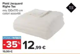 Carrefour Plaid Jacquard Righe Tex offerta