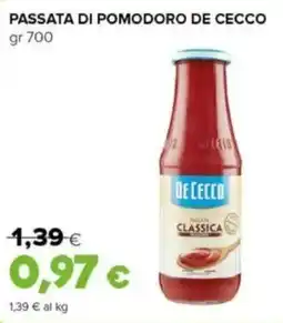Oasi Passata di pomodoro DE CECCO offerta