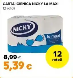 Oasi Carta igienica nicky la maxi 12 rotoli offerta