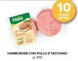 Oasi Fileni hamburger con pollo e tacchino offerta