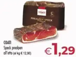 MerSi Supermercati COATI Speck prealpen all'etto offerta