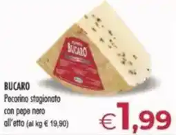 MerSi Supermercati BUCARO Pecorino stagionato con pepe nero all'etto offerta