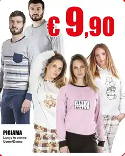 Casalandia Pigiama lungo in cotone uomo/donna offerta