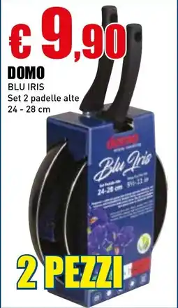 Casalandia DOMO Blu iris Set 2 padelle alte 24-28 cm offerta
