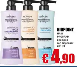 Casalandia BIOPOINT hair program shampoo con dispenser offerta