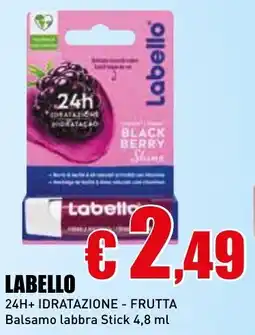 Casalandia LABELLO 24h+ idratazione - frutta balsamo labbra stick offerta