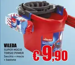 Casalandia VILEDA Super mocio torsio power Secchio + mocio + bastone offerta
