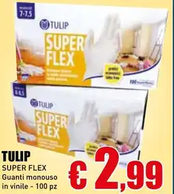 Casalandia TULIP Super flex guanti monouso in vinile 100 pz offerta