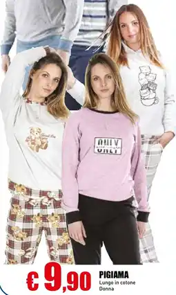 Casalandia Pigiama lungo in cotone donna offerta
