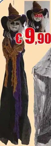 Casalandia Bambola decorativa halloween da appendere con luci offerta