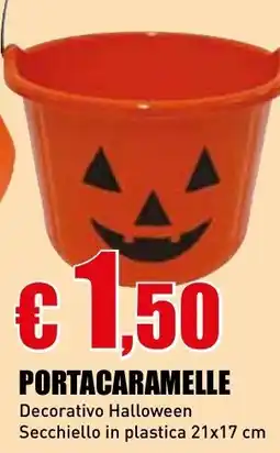 Casalandia Portacaramelle decorativo halloween secchiello in plastica 21x17 cm offerta