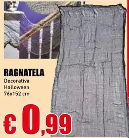 Casalandia Ragnatela decorativa halloween 76x152 cm offerta