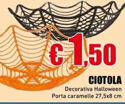 Casalandia Ciotola decorativa halloween porta caramelle 27,5x8 cm offerta