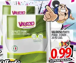 Il Genio Supermercato Validoso piatti piani-fondi 20 pz offerta