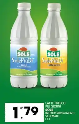 Despar Latte fresco più giorni sole intero/parzialmente scremato offerta