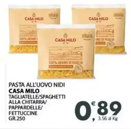 Despar Pasta all'uovo nidi CASA MILO offerta